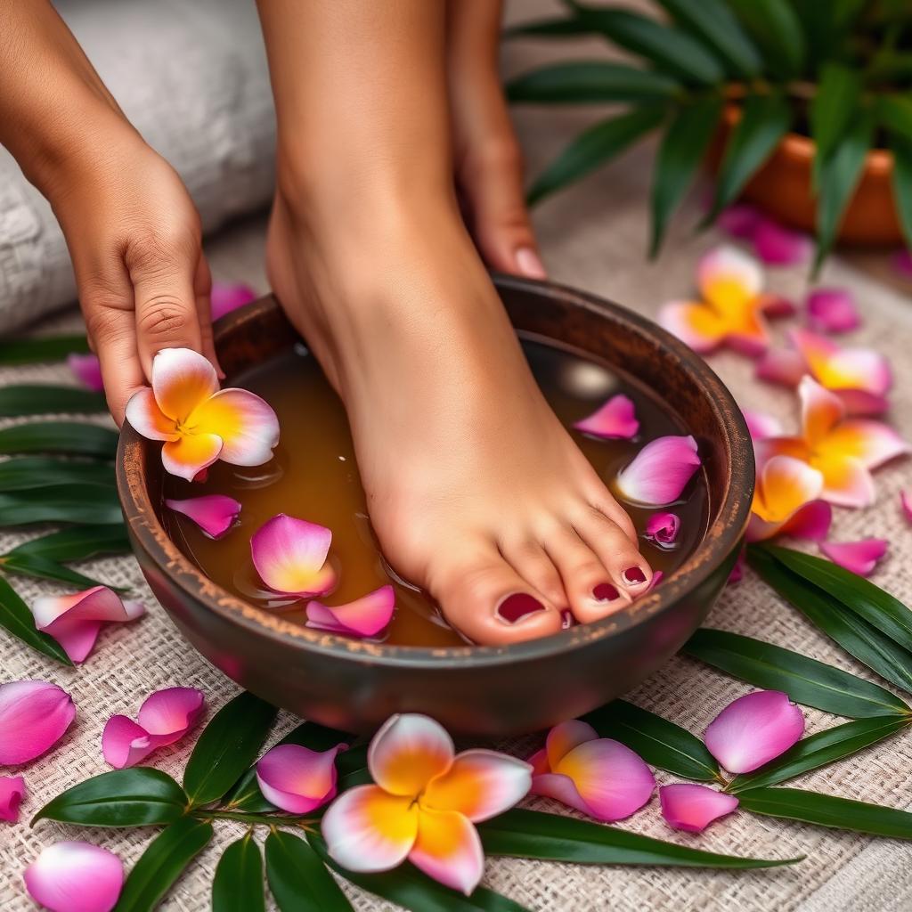 Massage room with orchids and candles
